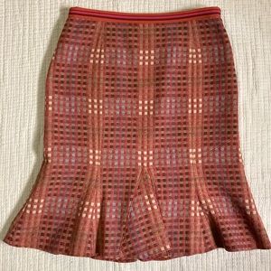 Etcetera Multicolor Wool Blend Flute Skirt, size 4